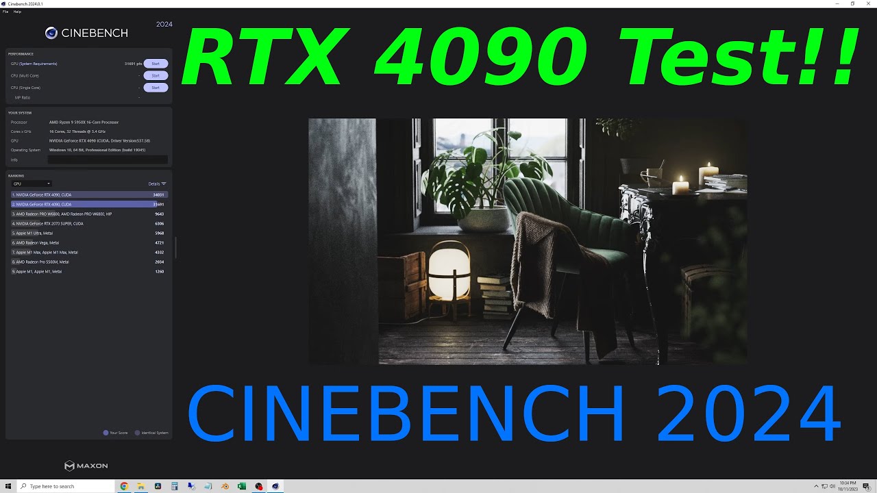 Видеокарта RTX 4090 протестирована в Cinebench 2024! | Все видеокарты скоро будут протестированы ...