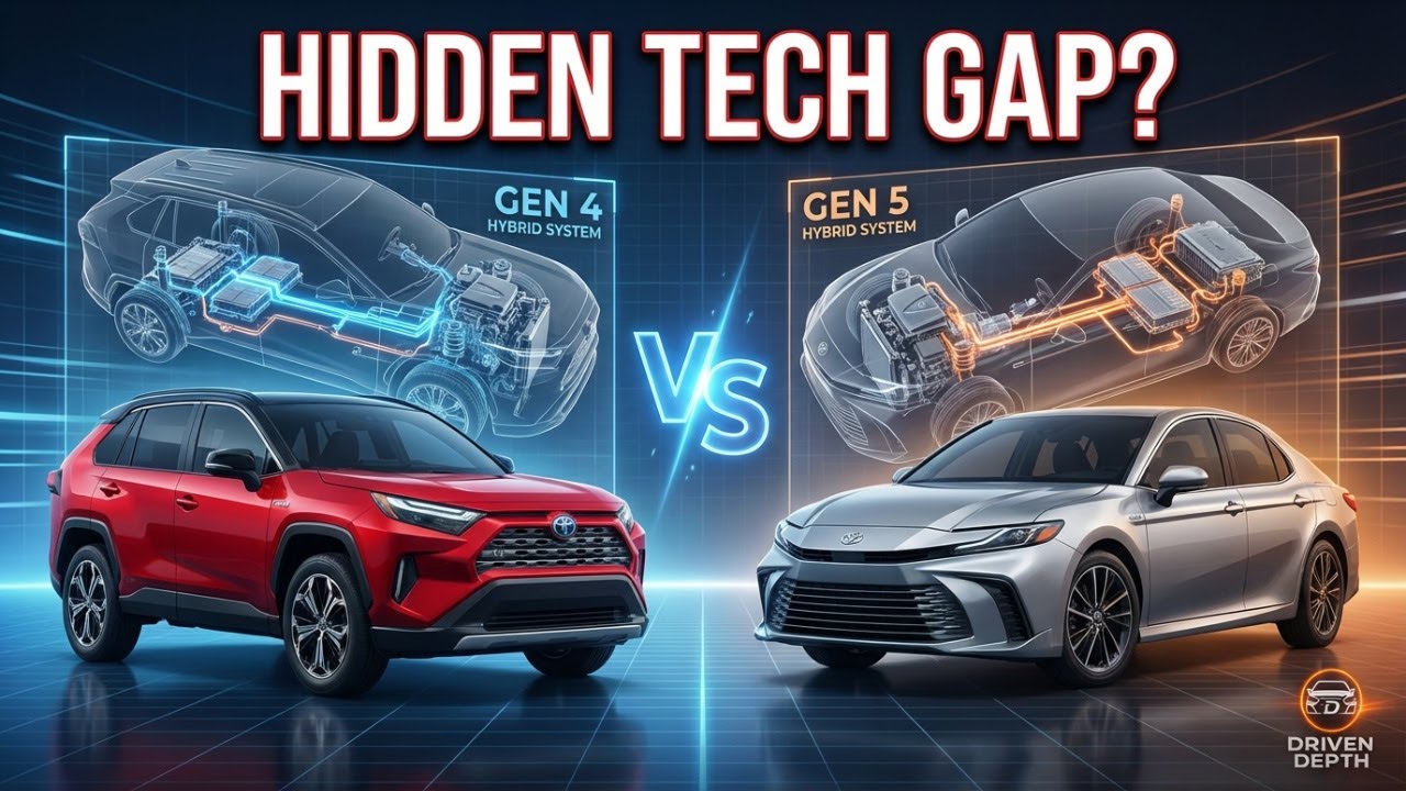 Сравнение гибридных версий Toyota Camry и RAV4 2025 года | Анализ гибридных систем 5-го и 4-го по...