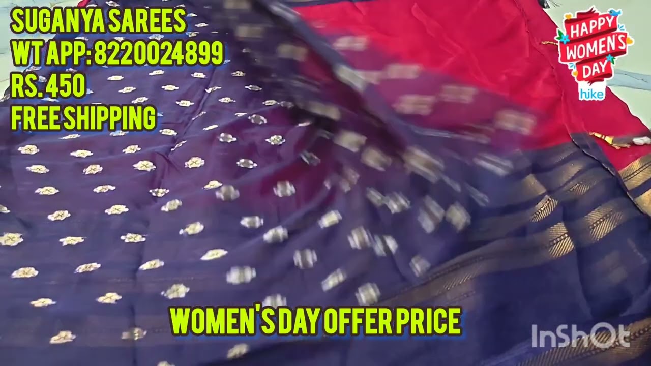 Mysore Silk Type Mossmellow Georgette Full Sarees Collection Weaving Mistake #saress #onlineshopping