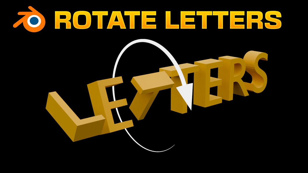 Text Animation ROTATE LETTERS in Blender - Geometry Nodes