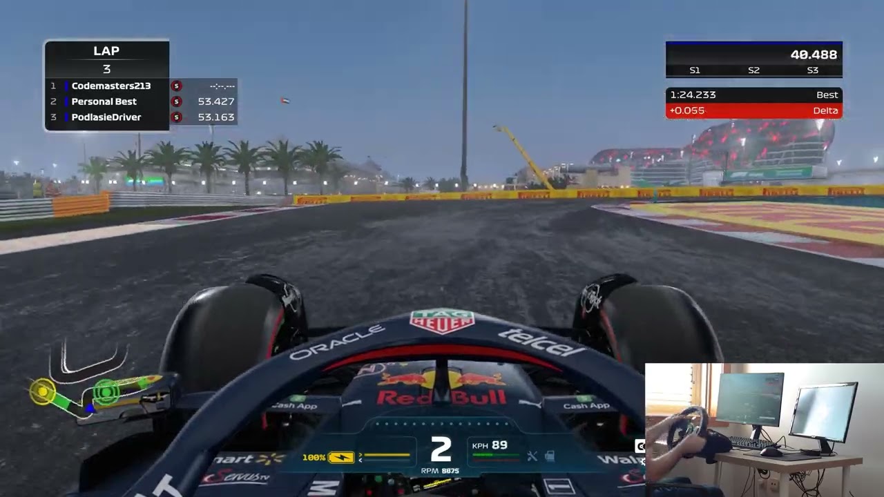 F1 22 Logitech G29 Cam Gameplay at the NEW ABU DHABI Layout [2160p60]