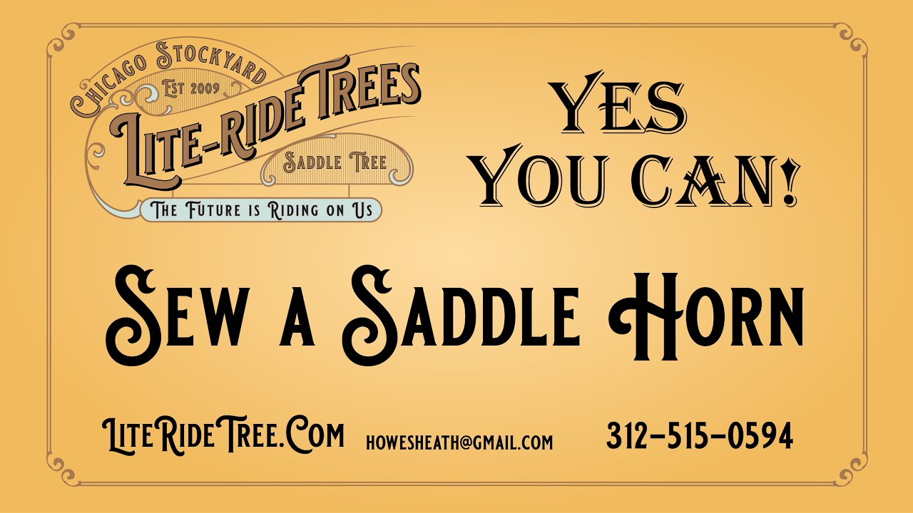 Sewing up the horn of a saddle