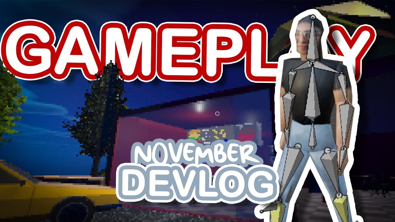 Monthly Devlog | working on player visuals & adding gameplay to my indie horror game