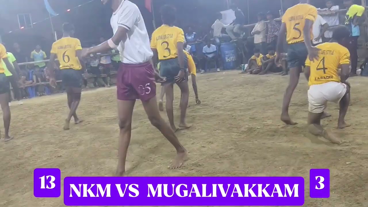 NOCHIKUPPAM VS MUGALIVAKKAM 1 ROUND  60KG KABADDI MATCH #kabaddiplayer #sports 