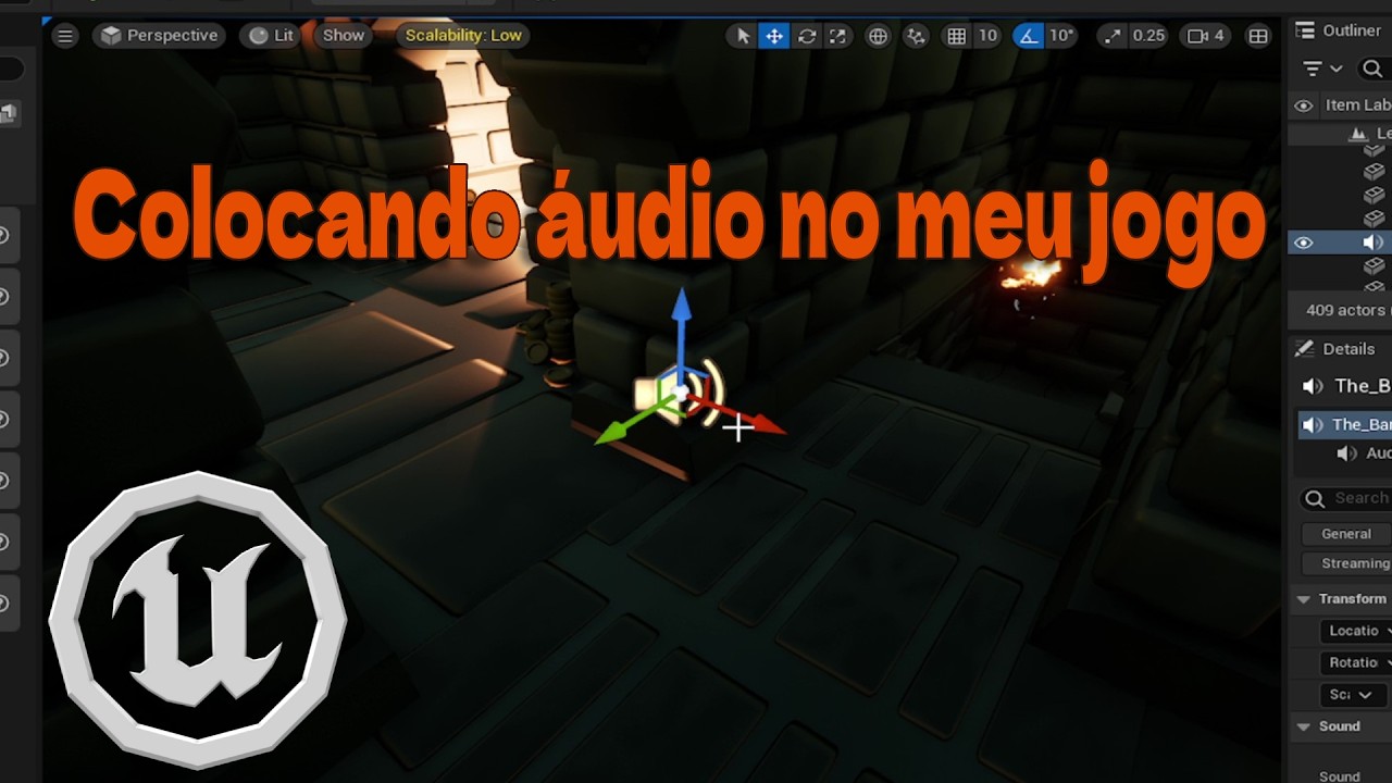 adicionando SONS no meu JOGO na UNREAL