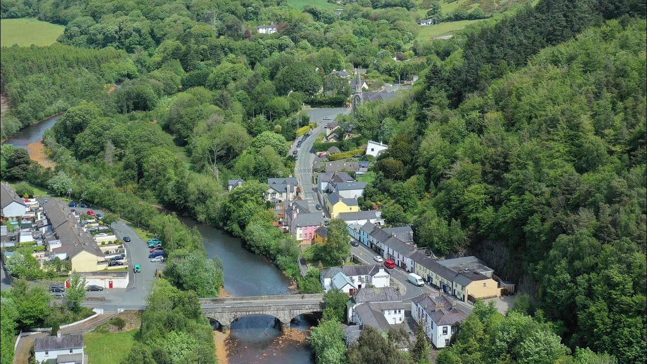 Flying Over The Vale Of Avoca. Wicklow, Ireland. 4K DJI Drone Video.