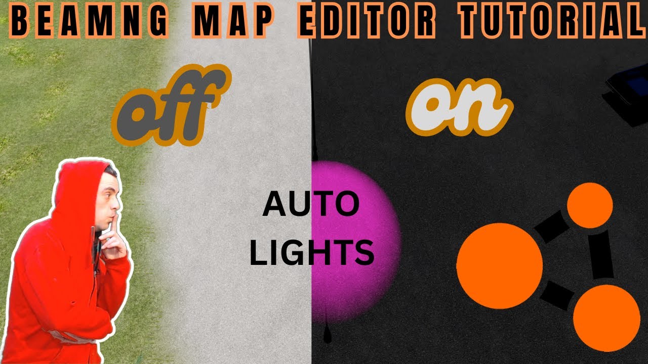 BeamNG map editor tutorial | Auto night/day time lights