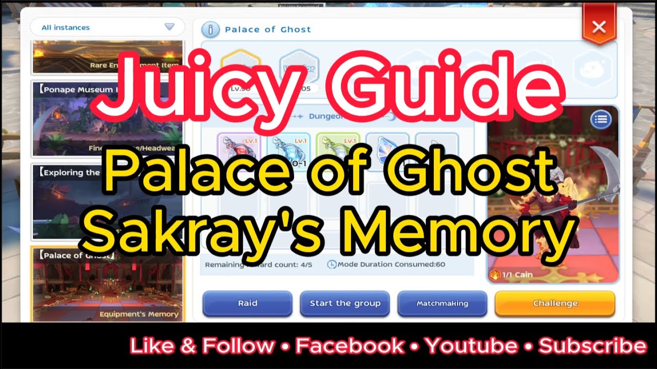 Ragnarok M Classic: Palace of Ghost & Sakray's Memory Guide (Tagalog)