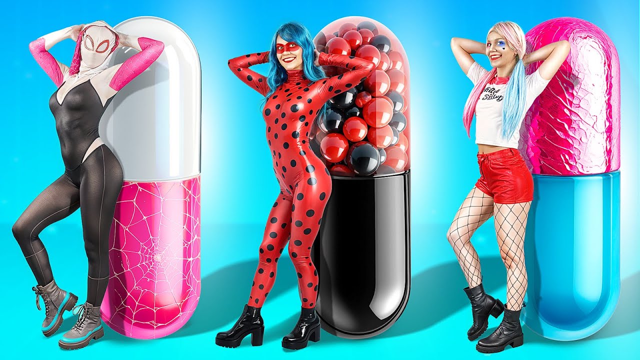 190 Ambulância Emergência para Super-Heróis / Gwen Stacy vs Harley Quinn vs LadyBug