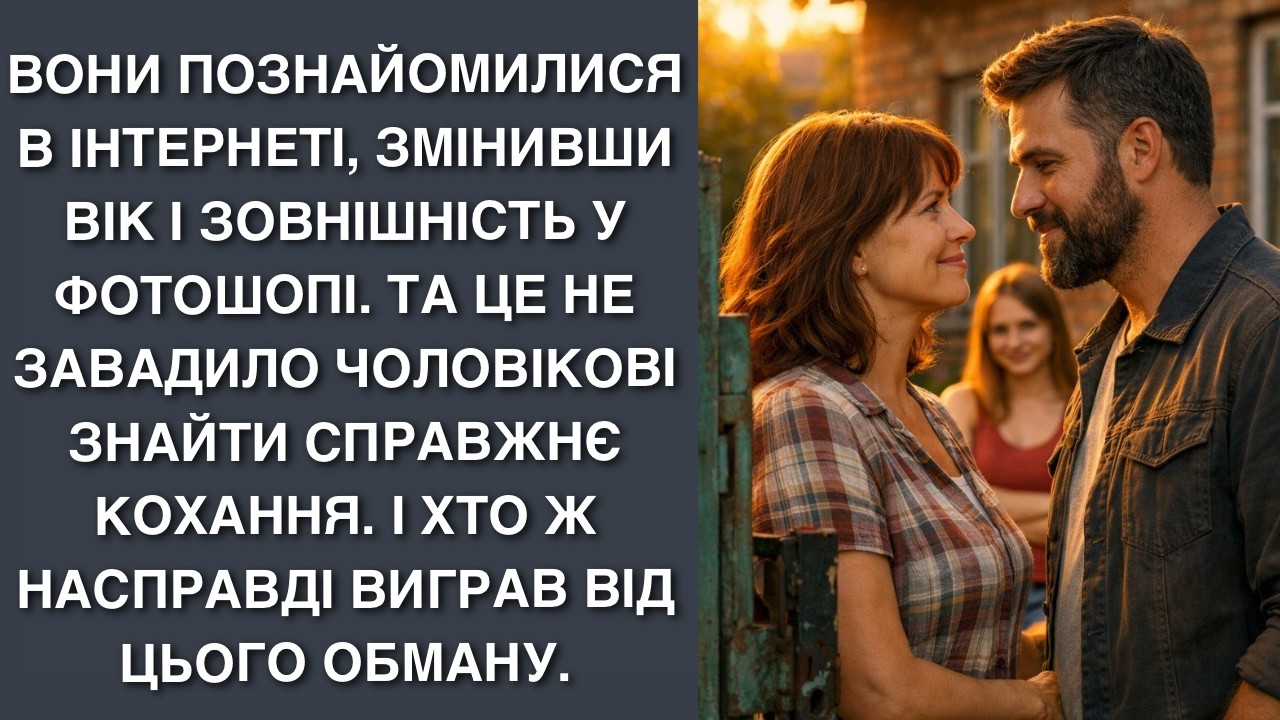 Вони познайомилися в інтернеті, змінивши вік і зовнішність у фотошопі. Та це не завадило чоловікові