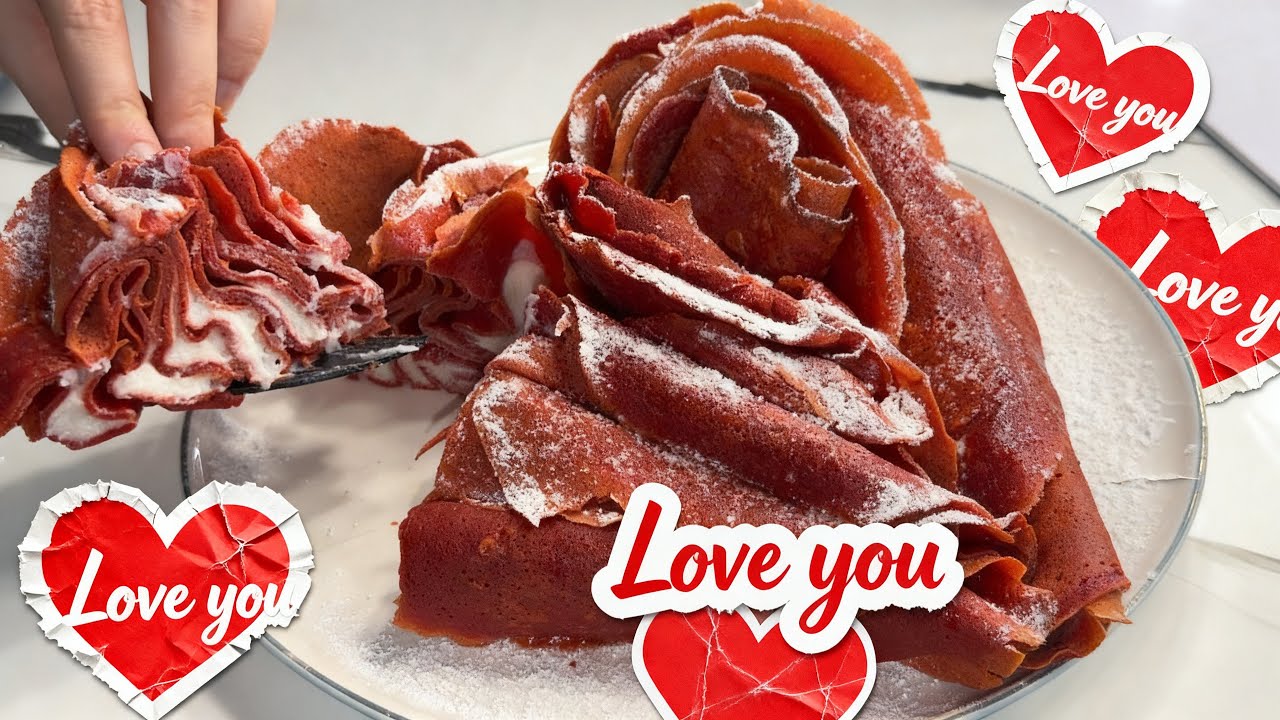 ❤️‍🔥The Perfect Recipe for Valentine’s Day ❤️– Red Velvet Crepes ❤️