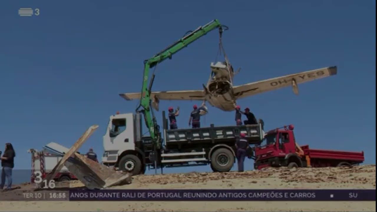 RESGATE DA AERONAVE NA BARRAGEM DO ALTO RABAG&Atilde;O | RTP
