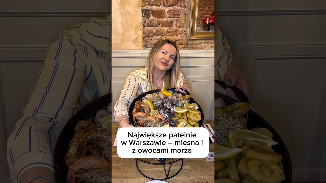 Największe patelnie w Warszawie &ndash; mięsna i z owocami morza #warszawa #owocemorza #mięso #warsaw