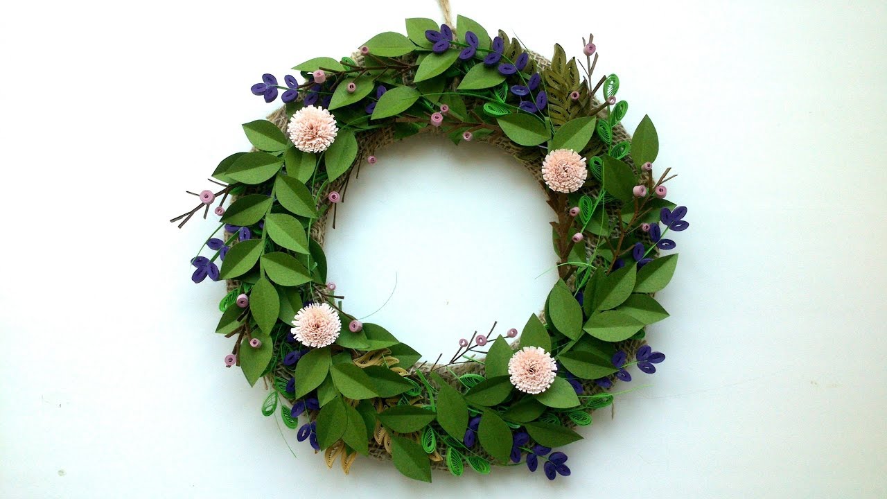 Make a Paper Flower Wreath - DIY Paper Floral Wreath