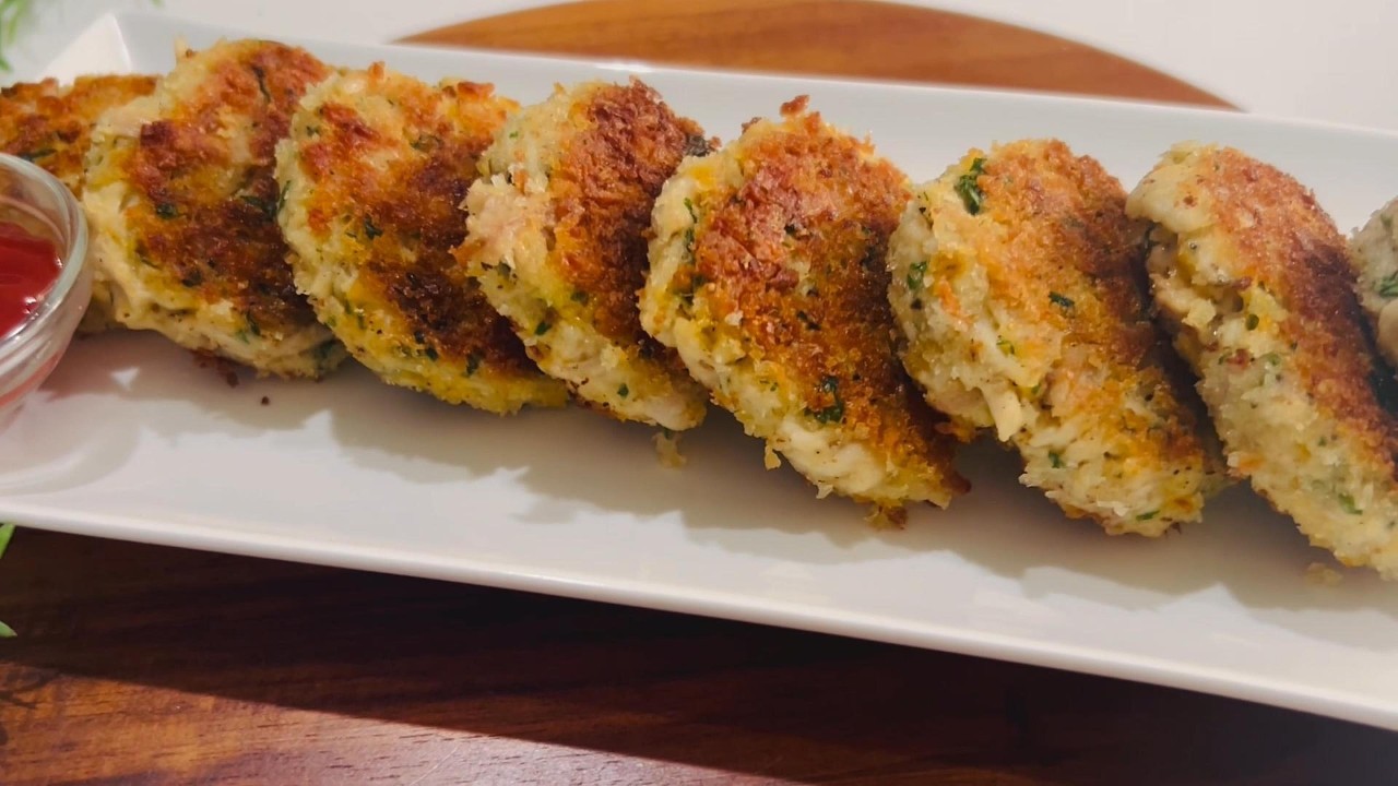 Cheesy Chicken Cakes Recipe - Leftover CHICKEN Recipe