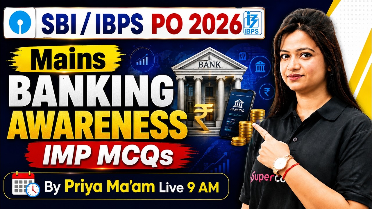 SBI PO Mains & IBPS PO Mains 2026 | SBI PO Banking Awareness Important MCQ | Banking GA By Priya Mam