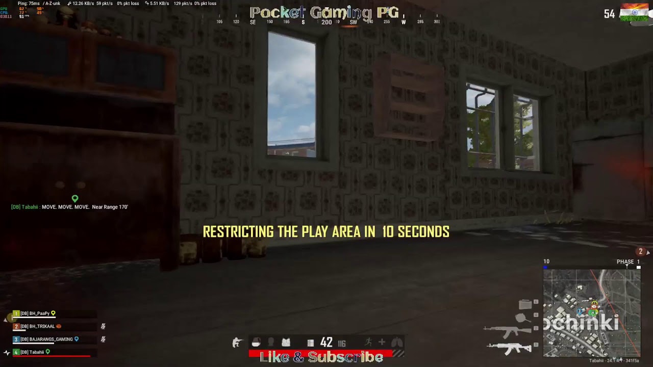 #15  II PUBG PC LIVE POCKET GAMING PG II TABAHI II PAAPY ,BAJRANG ,TRIKAAL DB Gang INDIA II