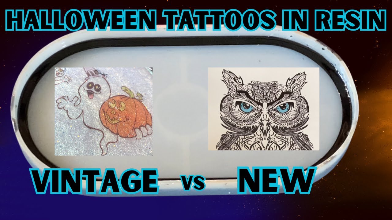 Comparing Tattoos in Resin | VINTAGE VS NEW! Crafty YouTubers Halloween Collaboration 2024