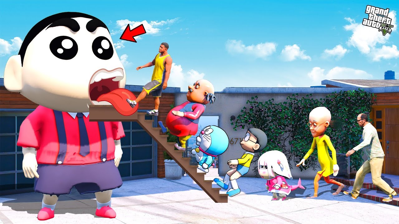 Shinchan Eat All Shinchan Friends And Hide and Eat in GTA 5