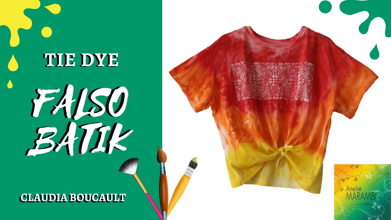 Como Fazer Camiseta Tie Dye - Técnica Falso Batik