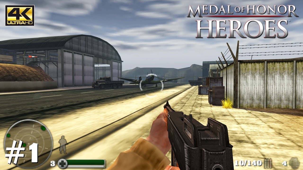 Medal of Honor: Heroes - PSP Playthrough 4k 2160p / Mouse & Keyboard Controls / GlovePIE PART 1