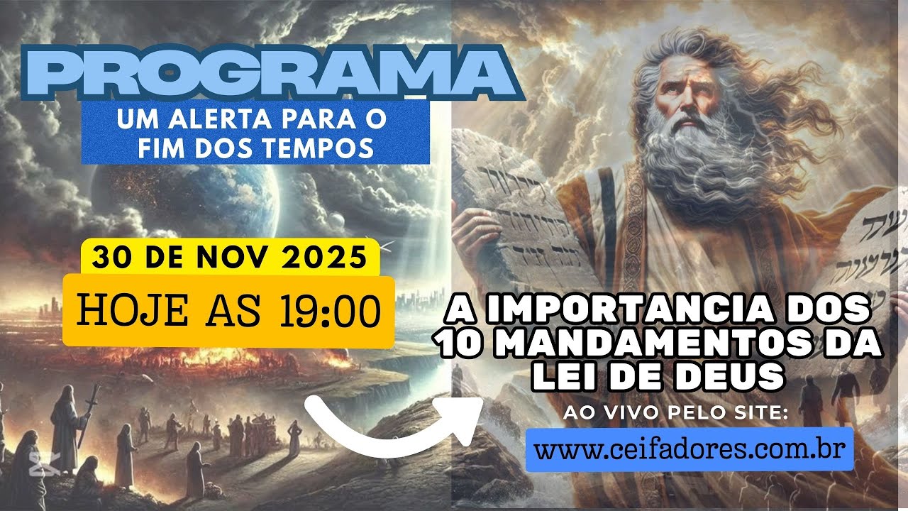 🚨PGM UM ALERTA P/ FIM DOS TEMPOS / A IMORTANCIA DOS 10 MANDAMENTOS DE DEUS