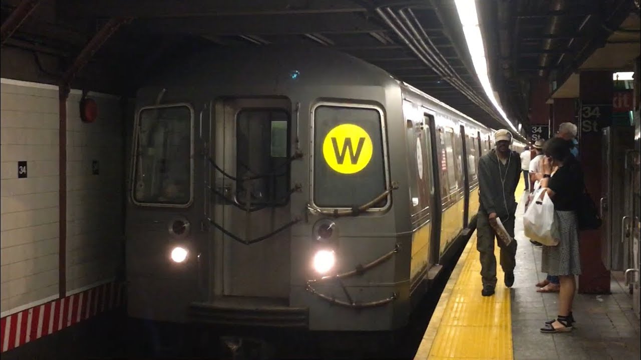 BMT Broadway Line: (N) (Q) Express & (R) (W) Local Trains @ 34th St-Herald Sq (R46, R68, R68A, R160)
