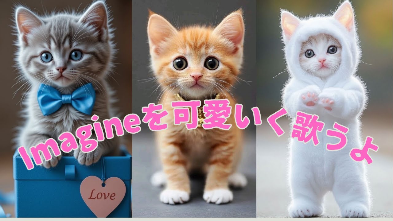 【総集編 AI CAT】Imagineを可愛いく歌う猫ちゃん達
