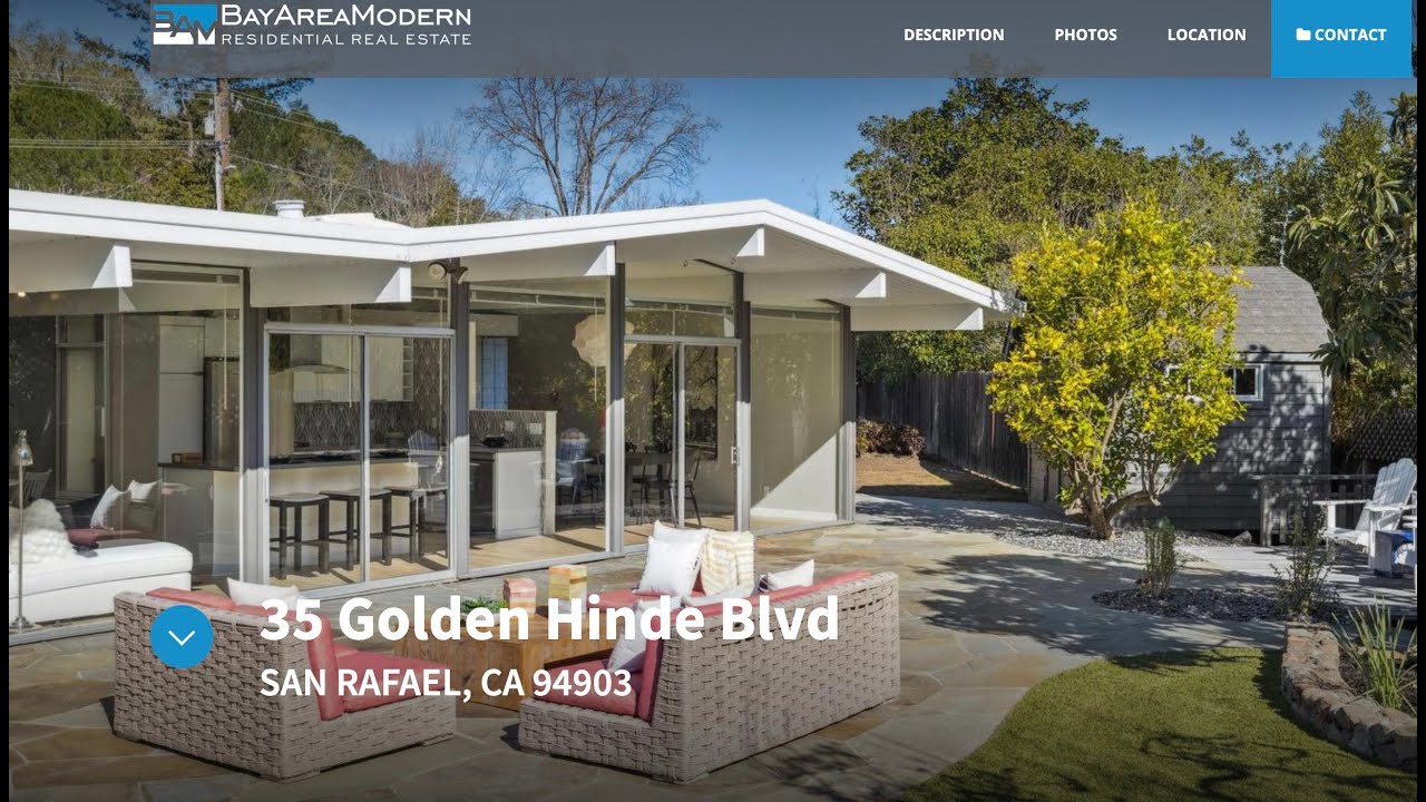SOLD - Iconic Covered Atrium Eichler House in Terra Linda South neighborhood with huge yard- $1.455m