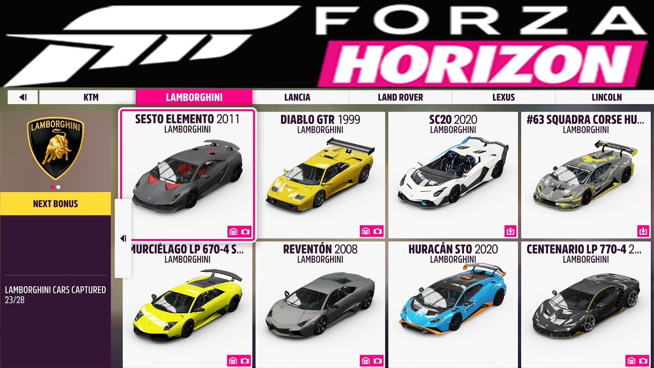 FORZA HORIZON 5 — СПИСОК ВСЕХ МАШИН 2024 ГОДА + ВСЕ ДОПОЛНЕНИЯ! [4K]