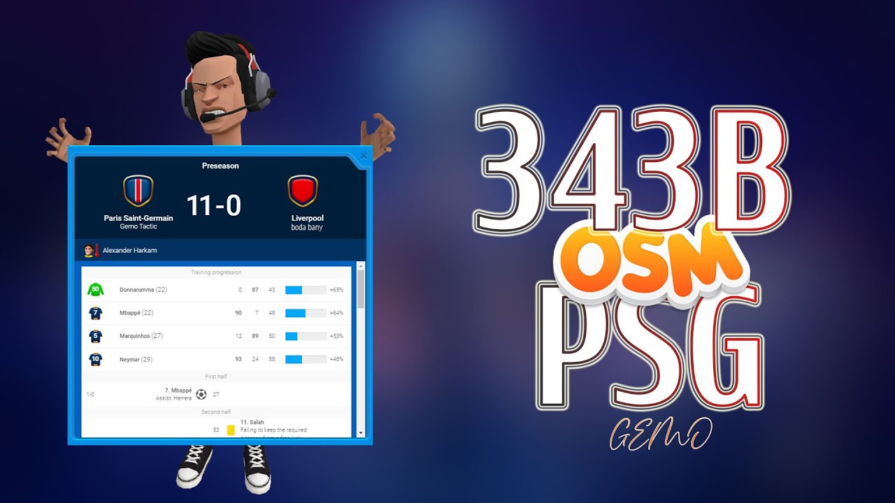 OSM 343B the fire tactics for PSG #osm   #osm21  #osmbesttactics