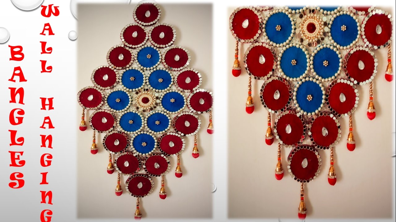 How to make Wall Hanging from Old Bangles and Cloth || Best Out of Waste