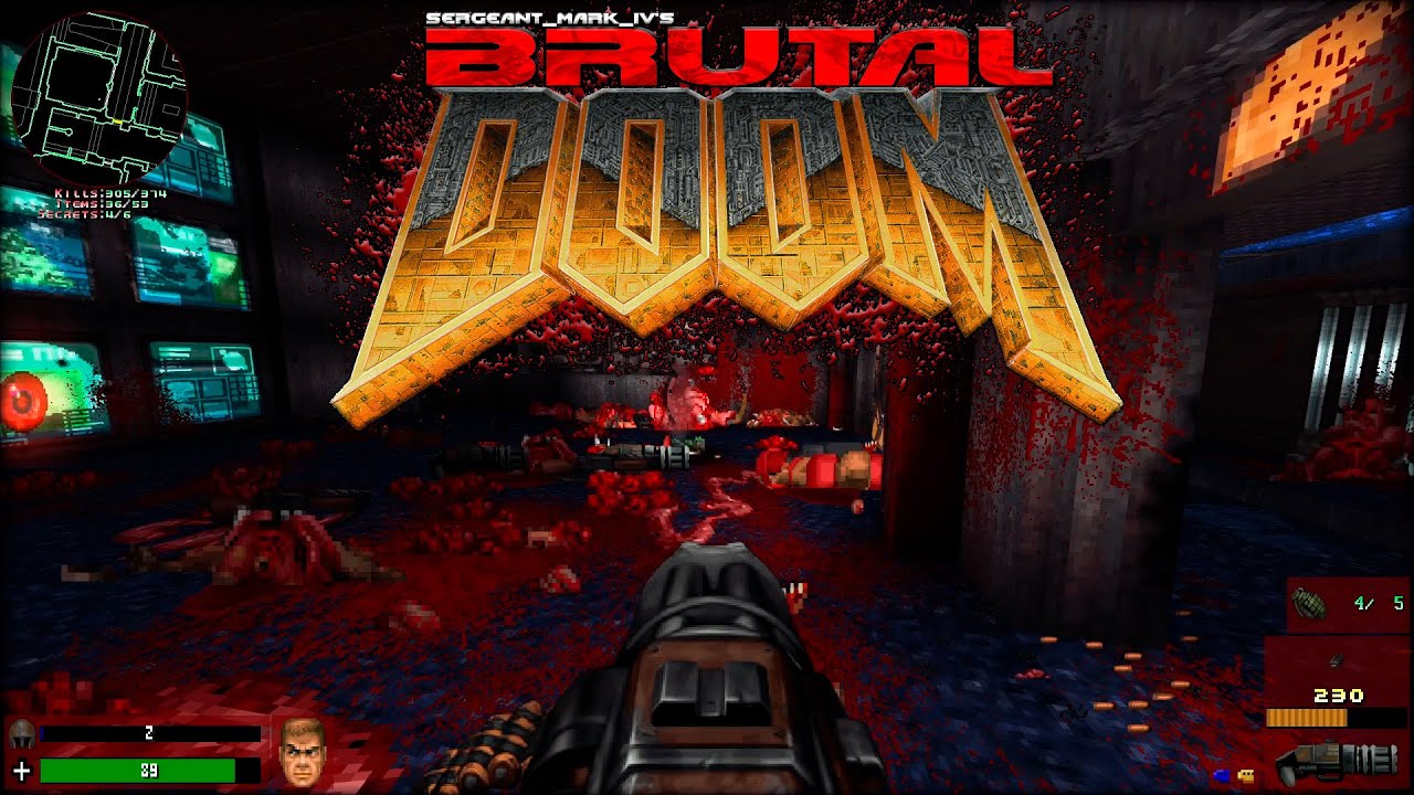 DOOM+ V1.3.1 | Brutal Doom v22 BETA 3.5 | E2M6 - E2M7