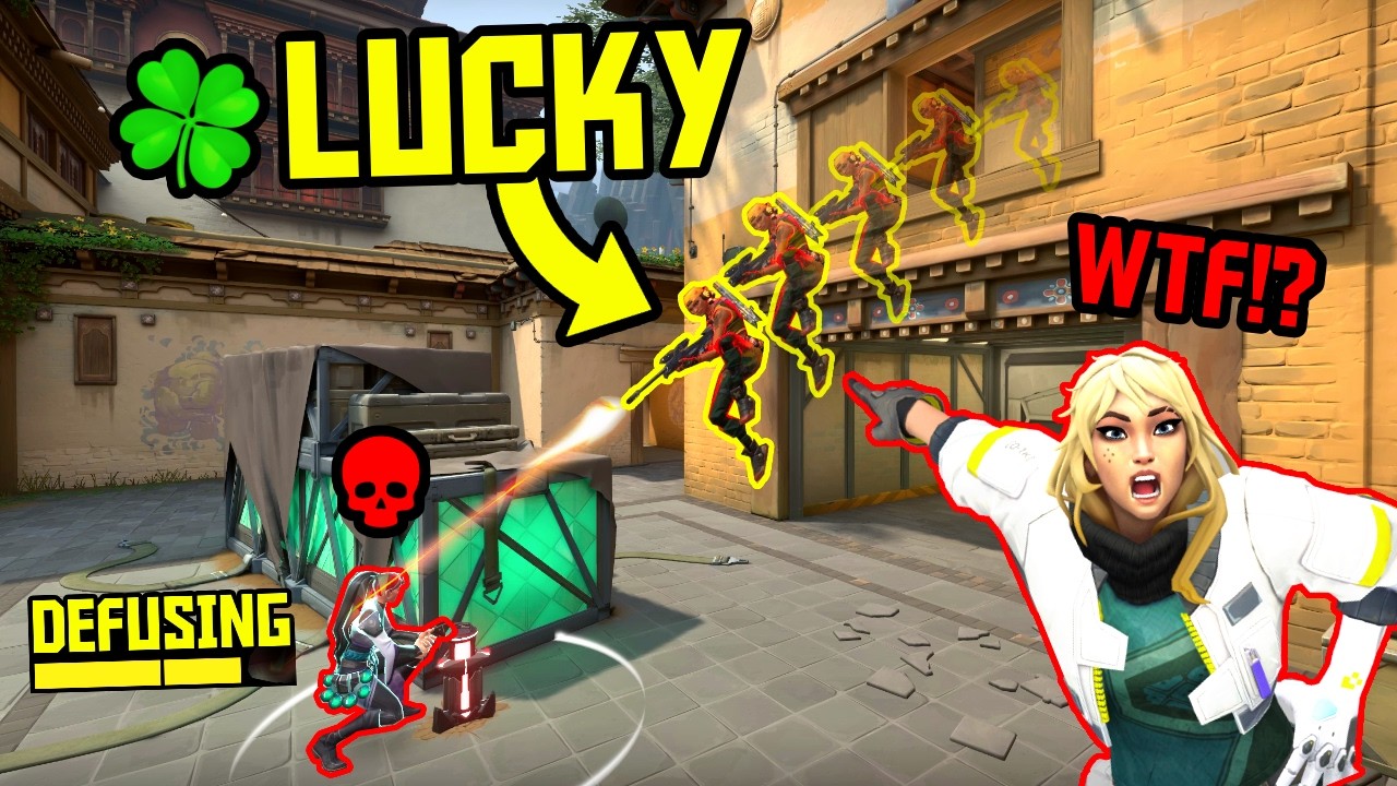 50 WTF LUCKY MOMENTS IN VALORANT