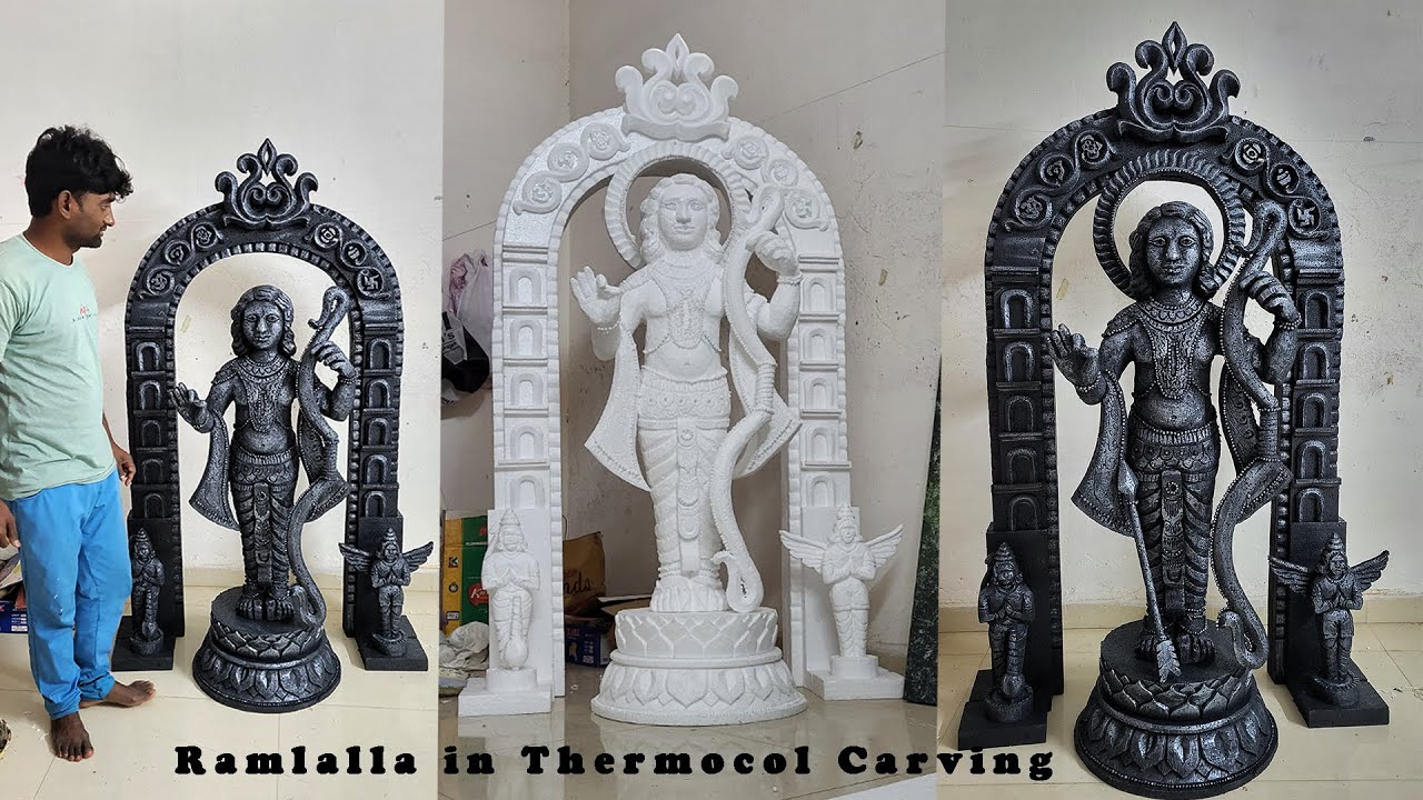 Ramji ka Murti thermocol se keshe banaye// #ramlala #crafts #Oder contact  - 8409975067
