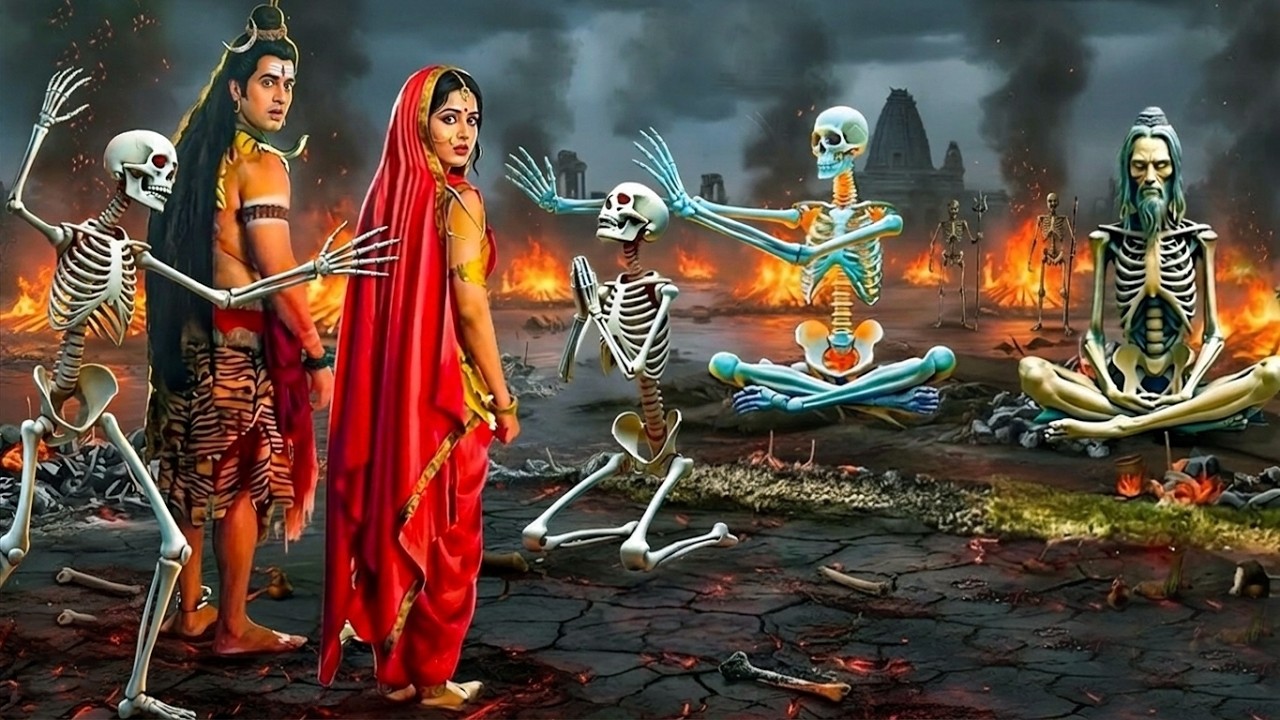 शमशान घाट के भूत प्रेतों ने जब शिव पार्वती को घेरा | Jai Bholenath @Ladla Ganesh