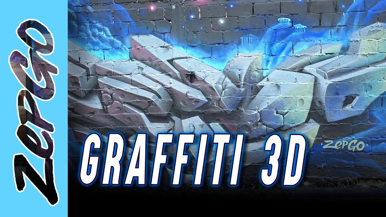 Mural mitología Griega ZepGo Graffiti 3D