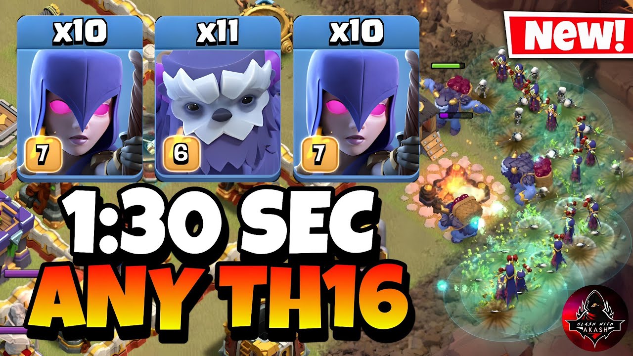 EPIC STRATEGY | Th16 Yeti Witch Quake Attack Strategy | Th16 Yeti Witch | Best Th16 Attack Strategy