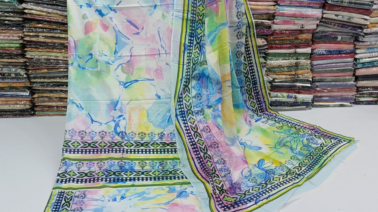 Premium Lawn Digital Print | Digital Voile Dupatta | Emboss Trouser | By Charizma