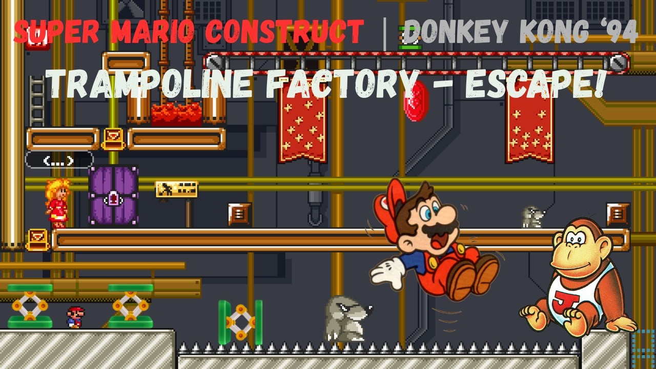 Trampoline Factory - Escape! | Super Mario Construct