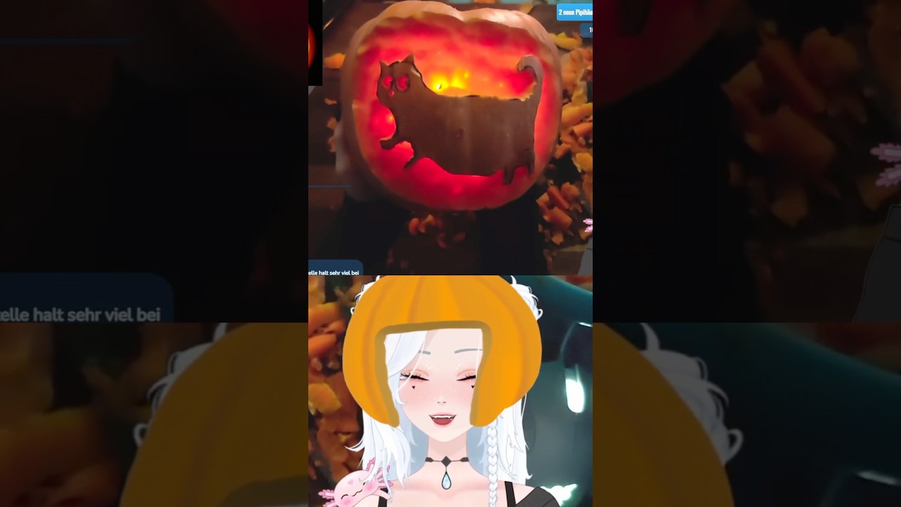 Wie findet ihr meinen Halloween K&uuml;rbis? 🥹🎃 #vtuber #halloween #gervtuber #shorts