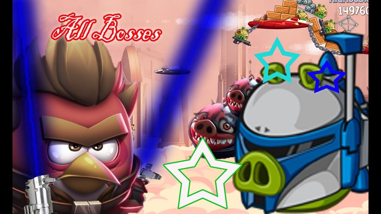 Angry Birds Star Wars 2: Part-2 All Boss Fights [Rise of The Clones] Anakin Episode II & Jango Fett