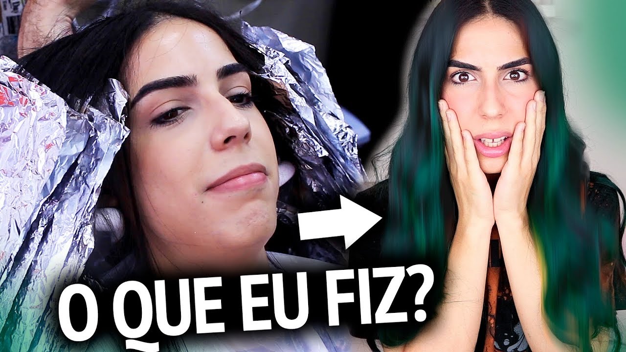 PINTEI MEU CABELO DE VERDE! 😱