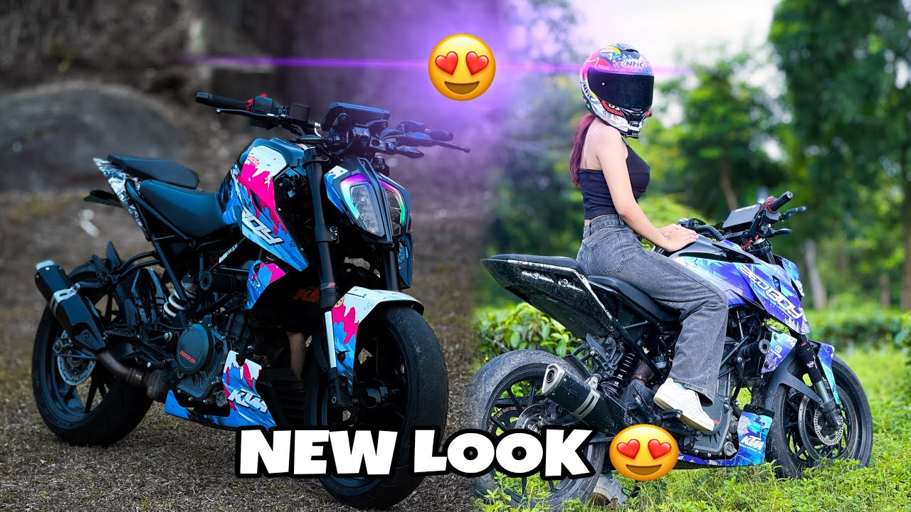 DUKE 390 MODIFICATION ONLY 1 IN INDIA WITH X3 KIT 😍🔥 // @LADY BIKER