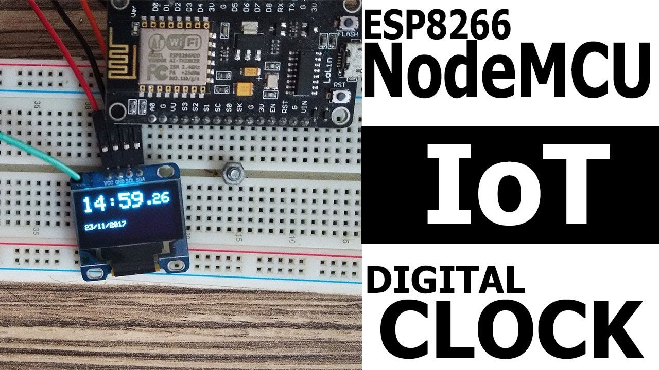 ESP8266 NodeMCU OLED Display Clock  Iot Tutorial
