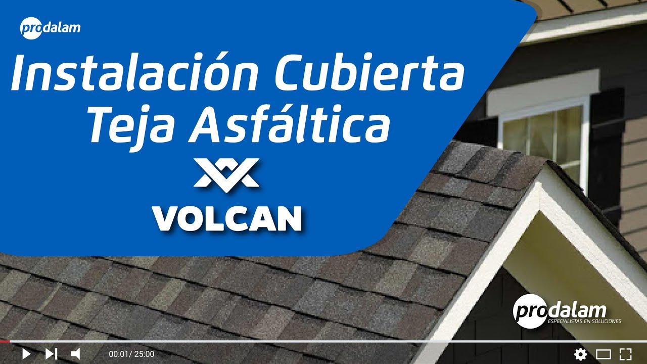 Instalación Cubierta de Teja Asfáltica  VOLCAN