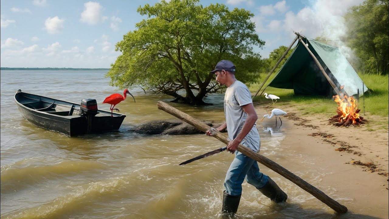 PARAÍSO ISOLADO: Atravessei o MAR de CANOA e acampei numa ILHA DESERTA