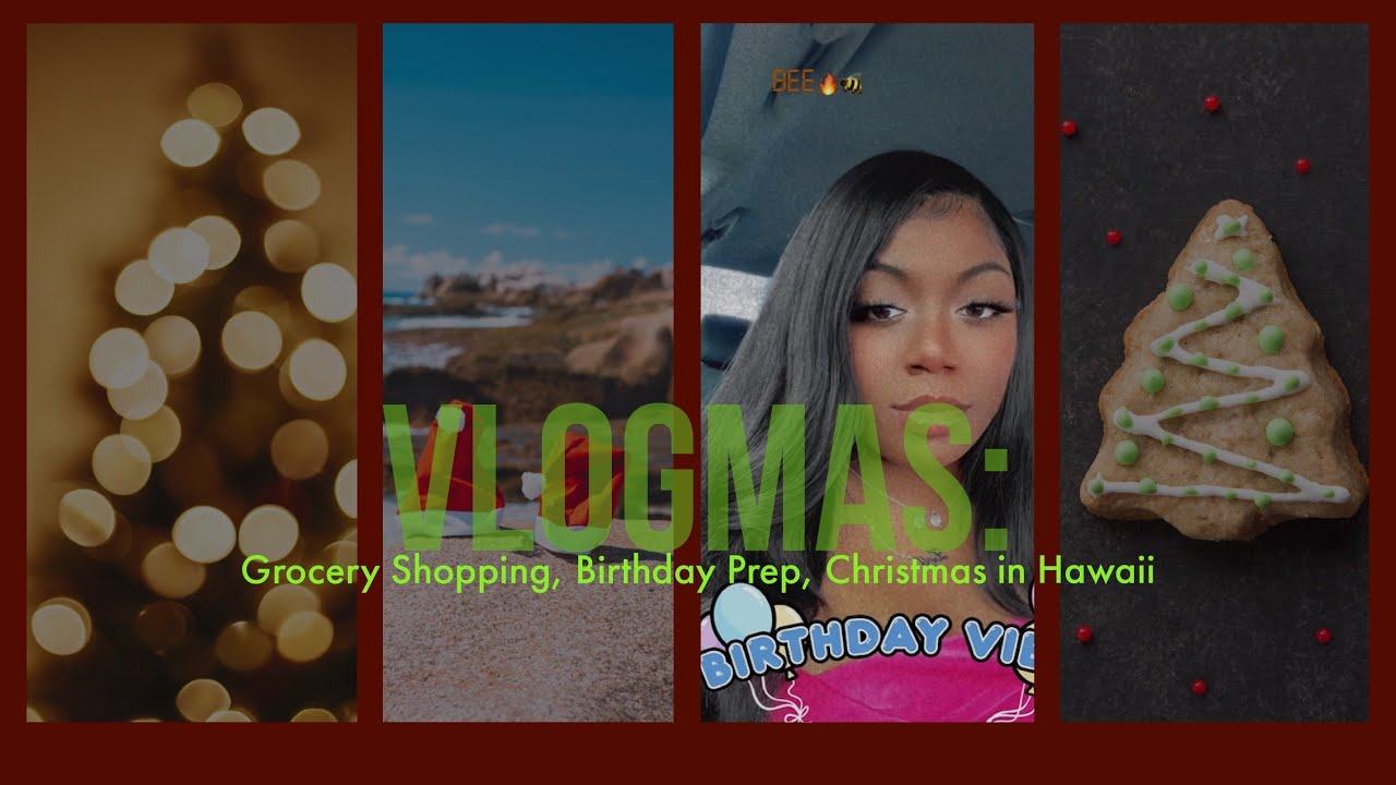 Vlogmas| Week 1: Our 1st Christmas in Hawaii, Grocery Shopping, Birthday Prep