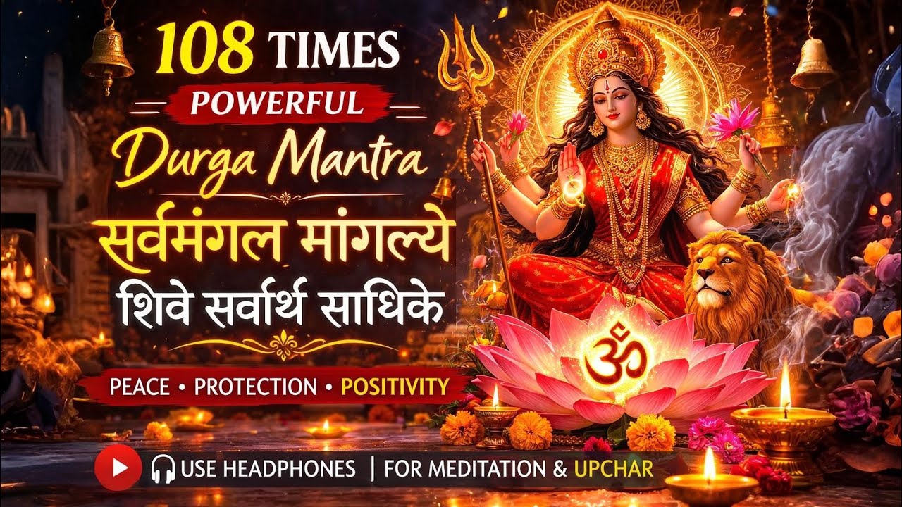 Sarva Mangala Mangalye Mantra 108 Times | सर्वमंगल मांगल्ये | Powerful Durga Mantra