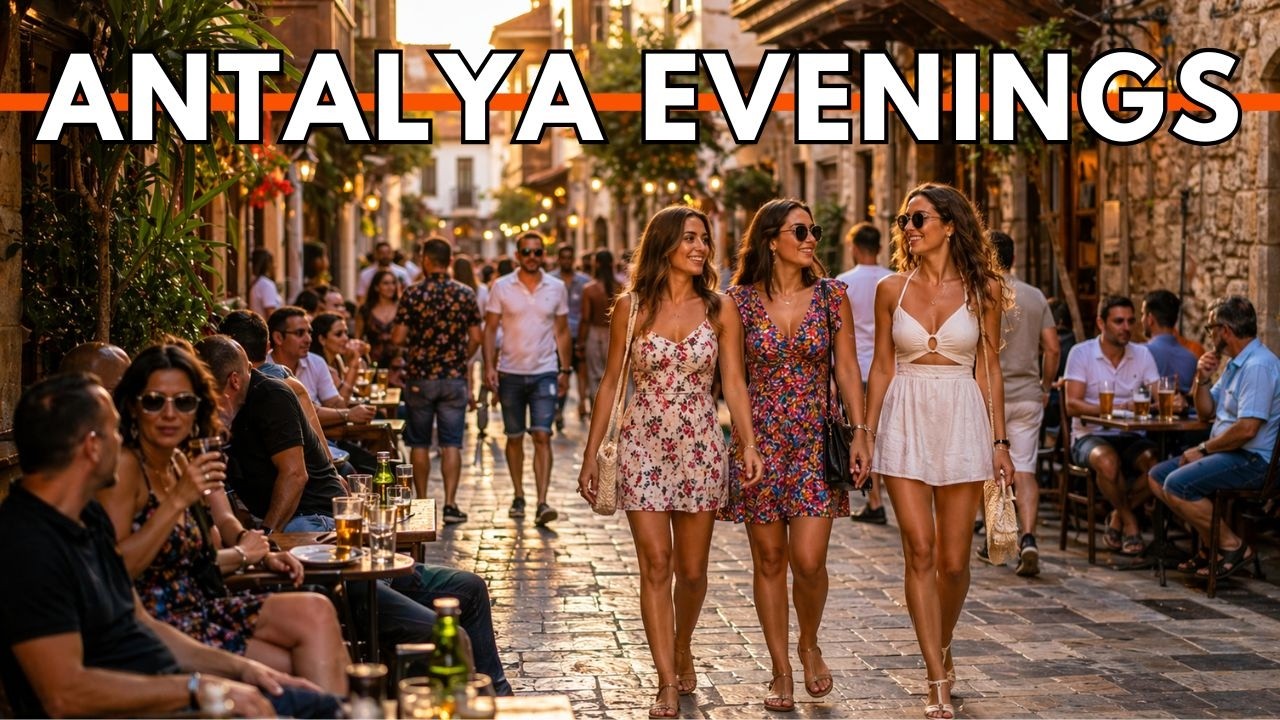 Antalya Turkey 4K Evening Walk | Kalei&ccedil;i Old Town Beauty & Historic Streets at Night